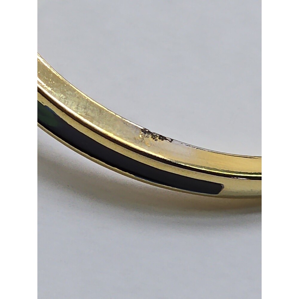 Vintage Alfex Swiss Floral Enamel Hidden Dial Bangle Manual Wind Watch Works - Picture 15 of 16